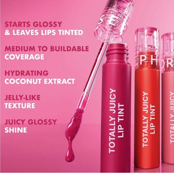 SEPHORA COLLECTION Totally Juicy Lip Tint in 02 Rose Syrup 5.5 mL Full Size - Picture 4 of 8